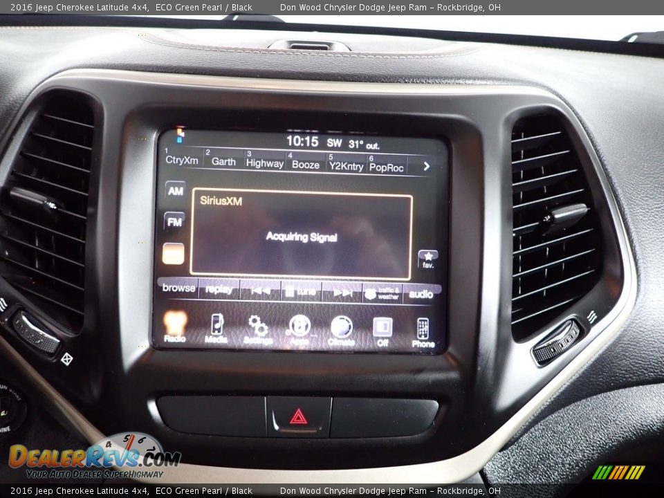 2016 Jeep Cherokee Latitude 4x4 ECO Green Pearl / Black Photo #22