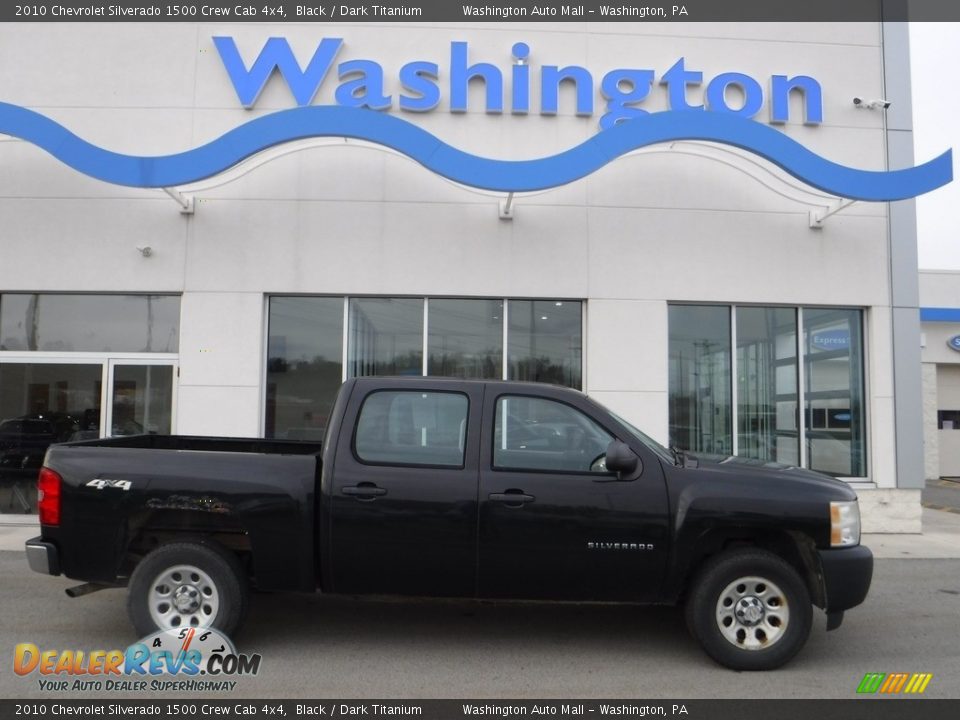 2010 Chevrolet Silverado 1500 Crew Cab 4x4 Black / Dark Titanium Photo #2