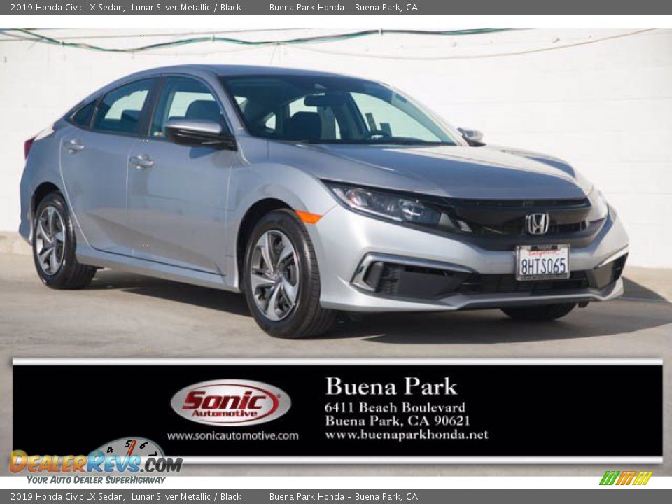 2019 Honda Civic LX Sedan Lunar Silver Metallic / Black Photo #1