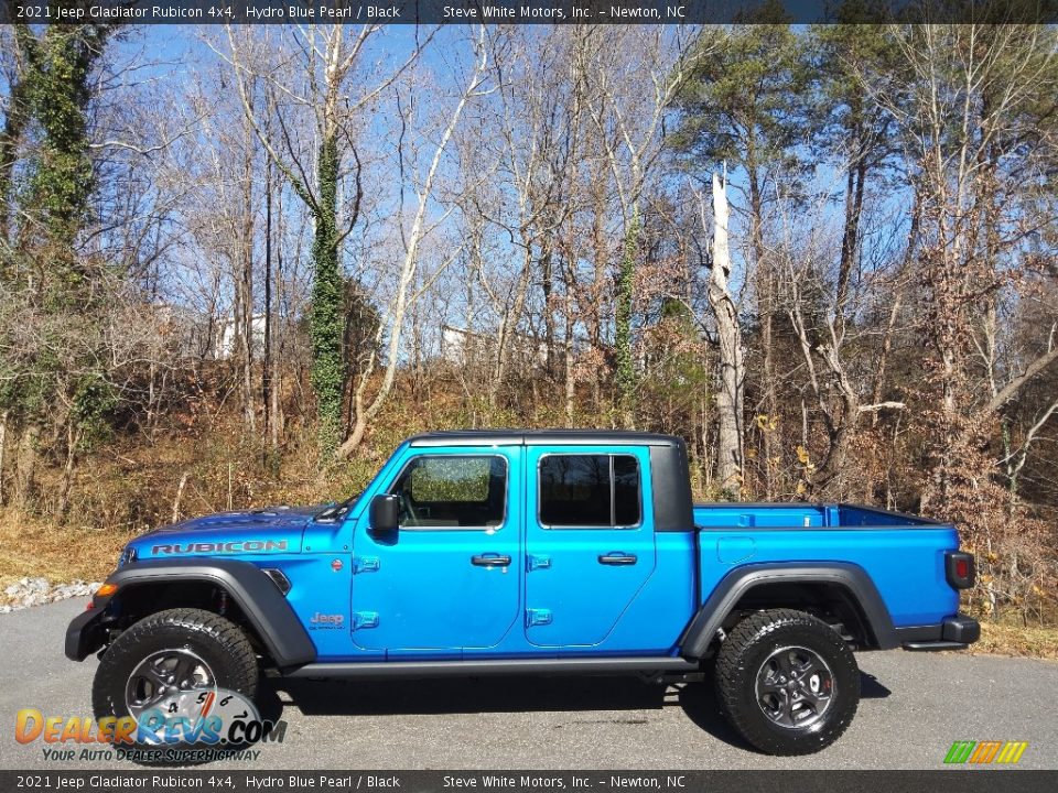 2021 Jeep Gladiator Rubicon 4x4 Hydro Blue Pearl / Black Photo #1