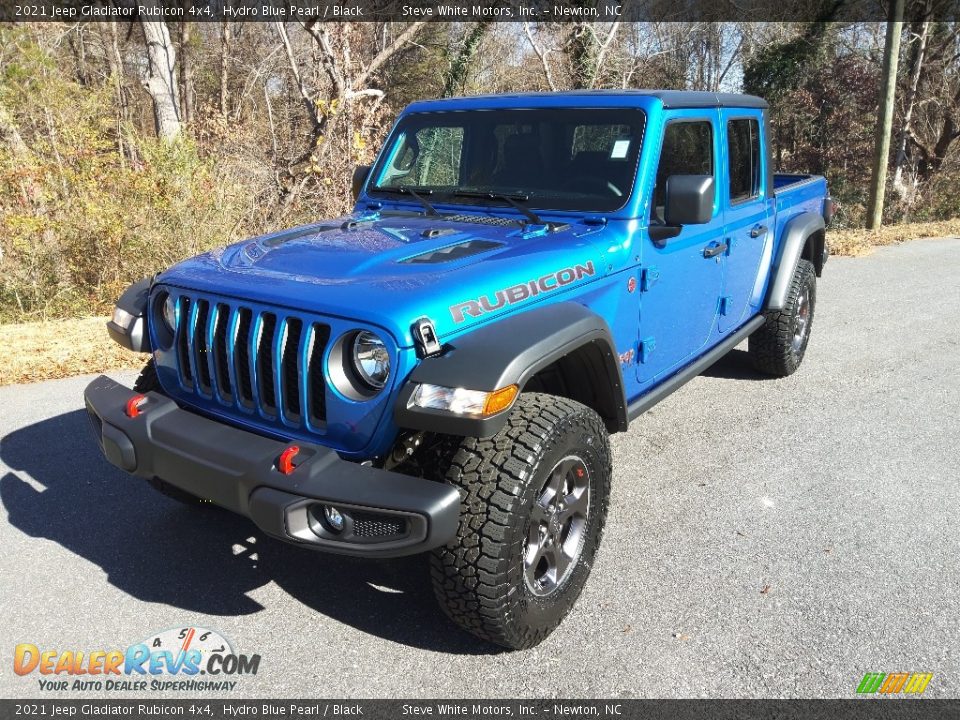 2021 Jeep Gladiator Rubicon 4x4 Hydro Blue Pearl / Black Photo #2