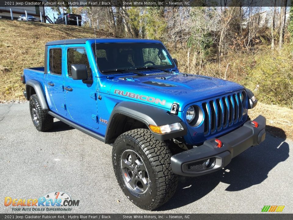 2021 Jeep Gladiator Rubicon 4x4 Hydro Blue Pearl / Black Photo #4