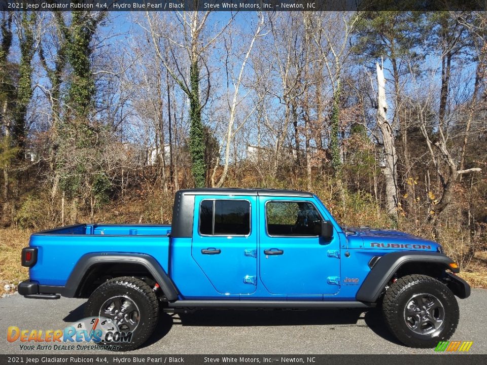 2021 Jeep Gladiator Rubicon 4x4 Hydro Blue Pearl / Black Photo #5