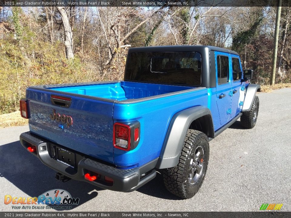 2021 Jeep Gladiator Rubicon 4x4 Hydro Blue Pearl / Black Photo #6