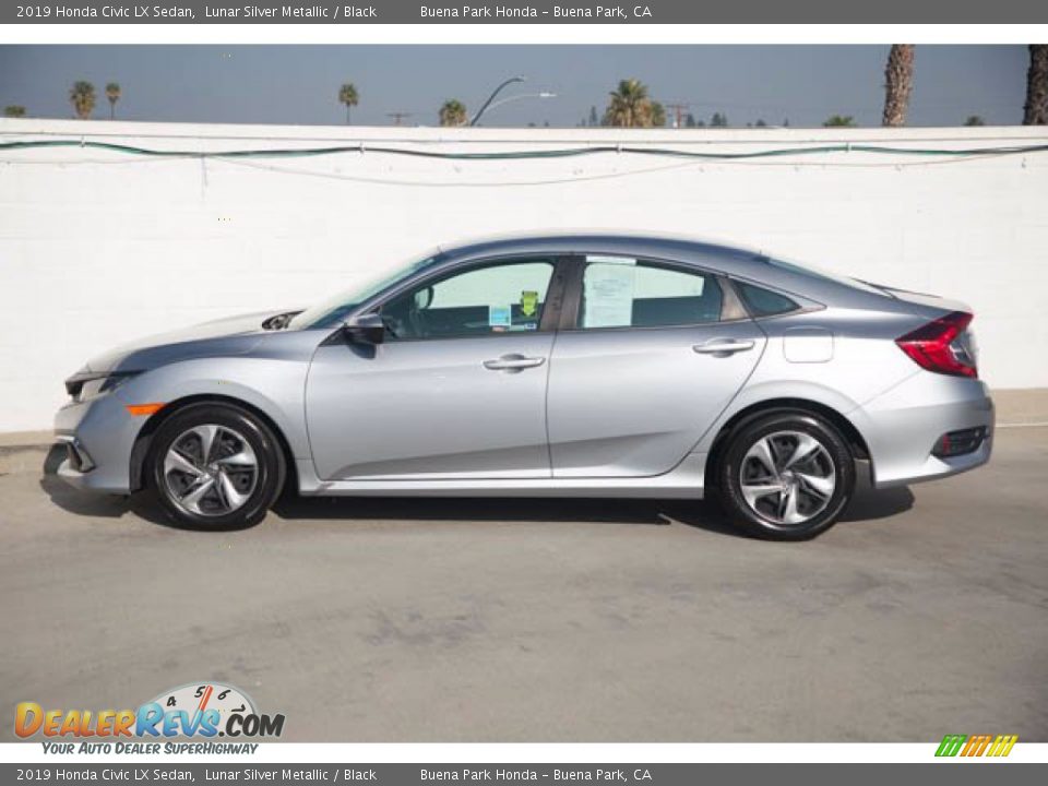 2019 Honda Civic LX Sedan Lunar Silver Metallic / Black Photo #10