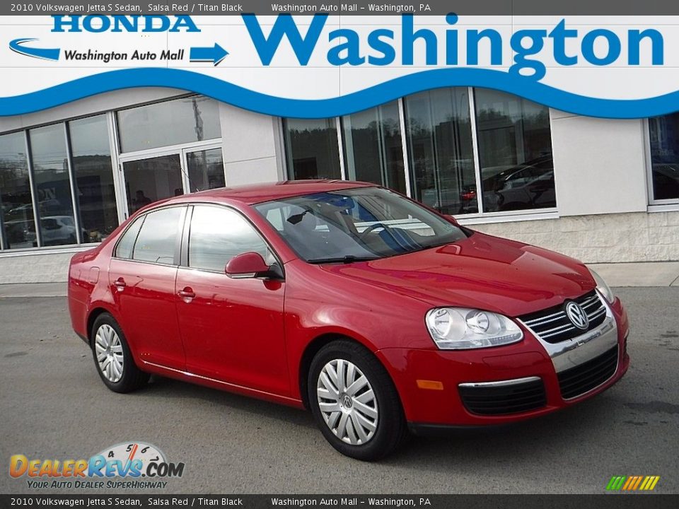 2010 Volkswagen Jetta S Sedan Salsa Red / Titan Black Photo #1