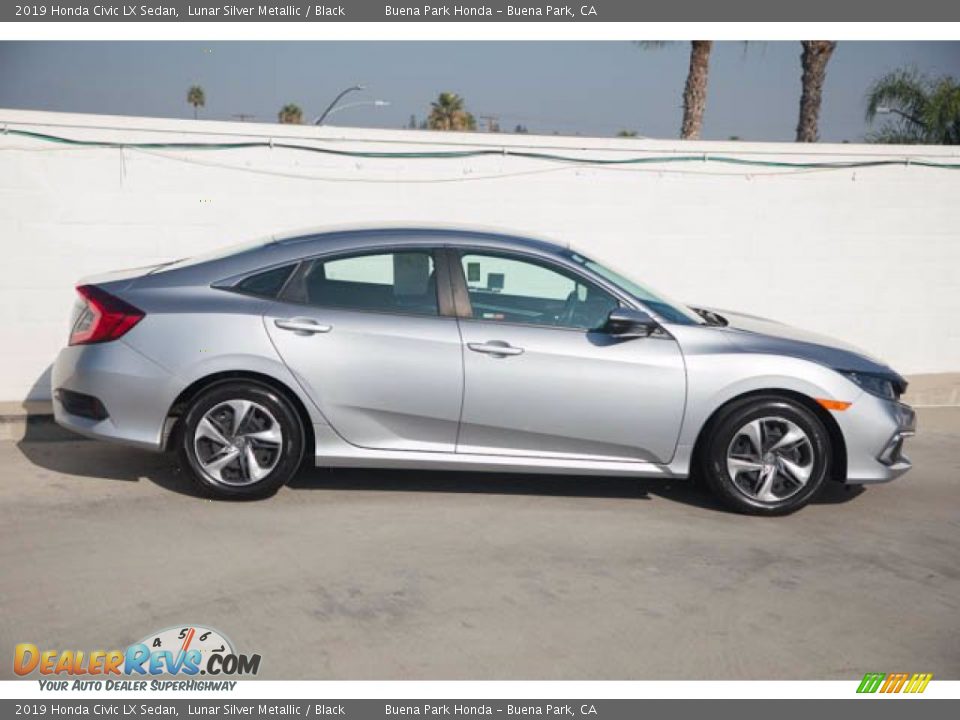 2019 Honda Civic LX Sedan Lunar Silver Metallic / Black Photo #14