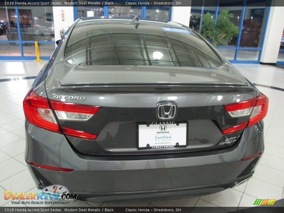 2018 Honda Accord Sport Sedan Modern Steel Metallic / Black Photo #8