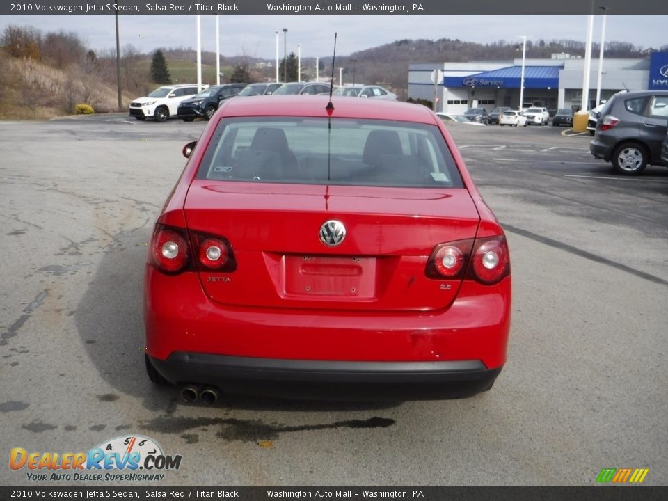 2010 Volkswagen Jetta S Sedan Salsa Red / Titan Black Photo #7