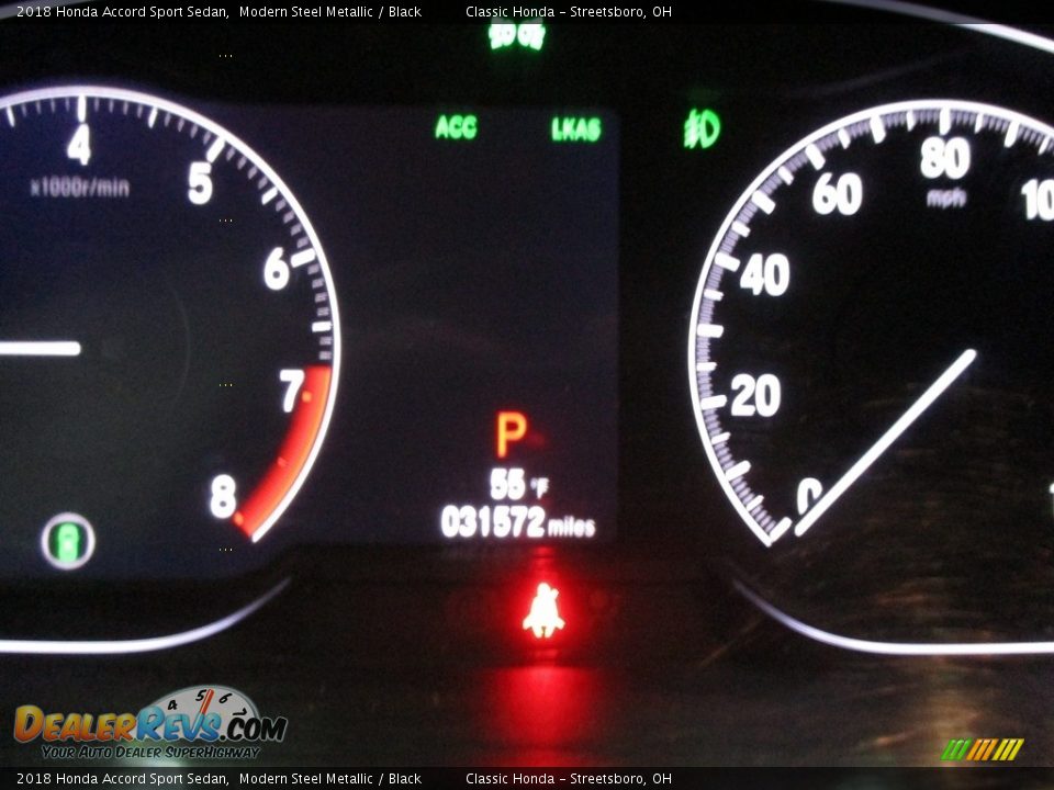 2018 Honda Accord Sport Sedan Modern Steel Metallic / Black Photo #33