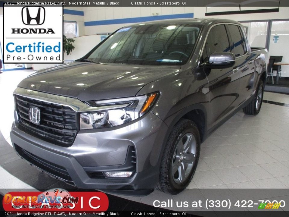 2021 Honda Ridgeline RTL-E AWD Modern Steel Metallic / Black Photo #1