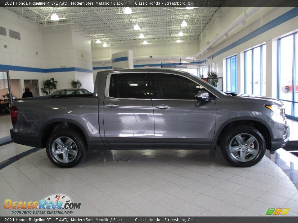 2021 Honda Ridgeline RTL-E AWD Modern Steel Metallic / Black Photo #4