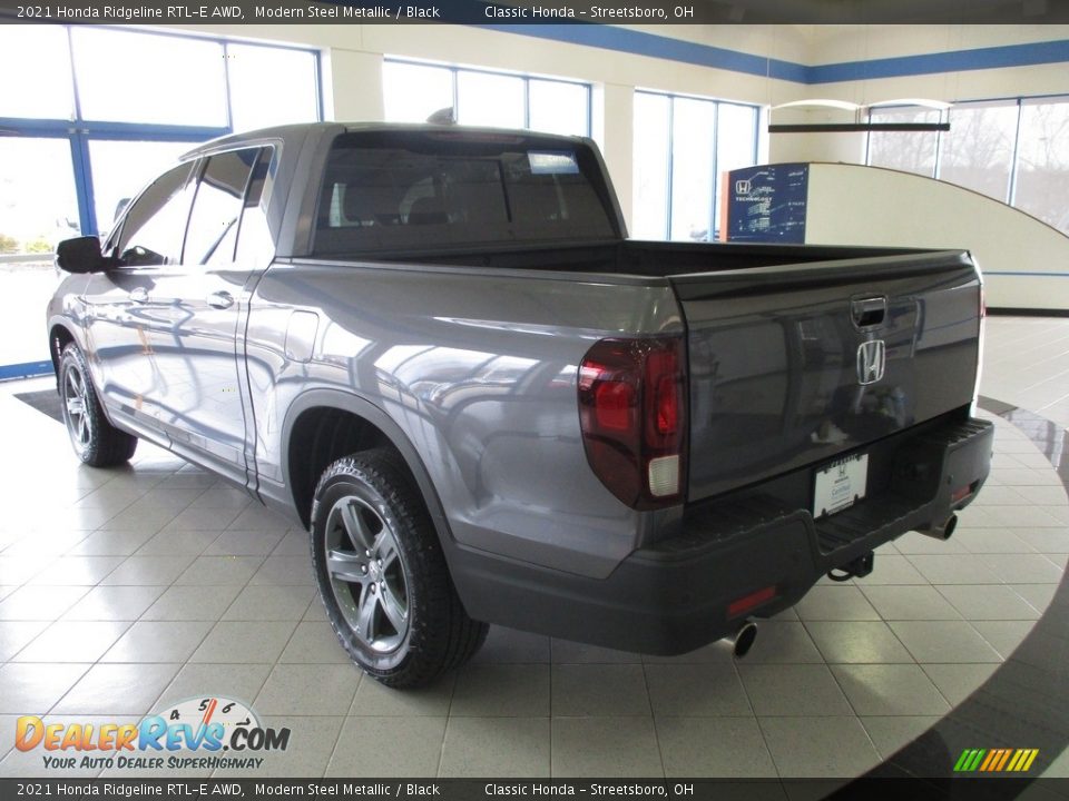 2021 Honda Ridgeline RTL-E AWD Modern Steel Metallic / Black Photo #9