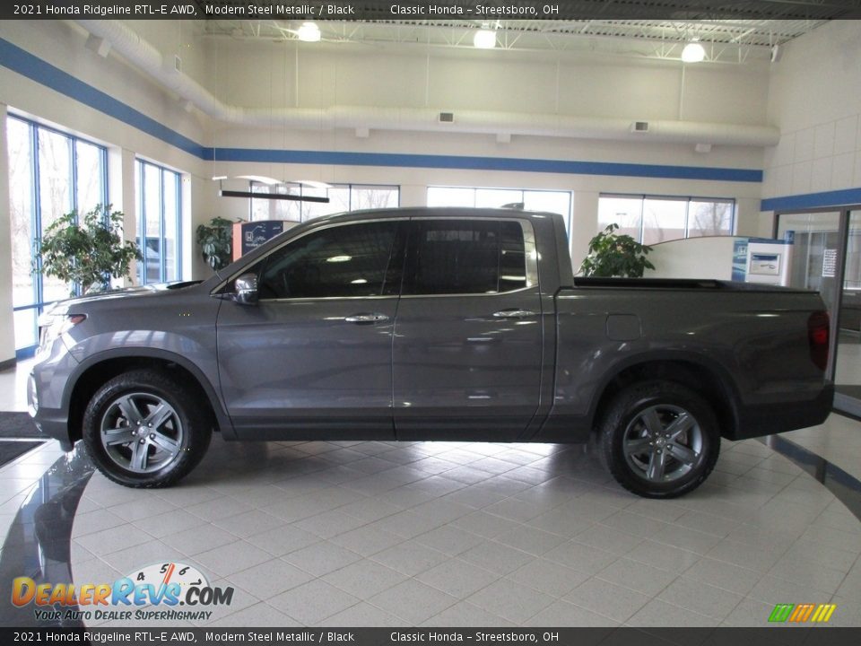2021 Honda Ridgeline RTL-E AWD Modern Steel Metallic / Black Photo #10