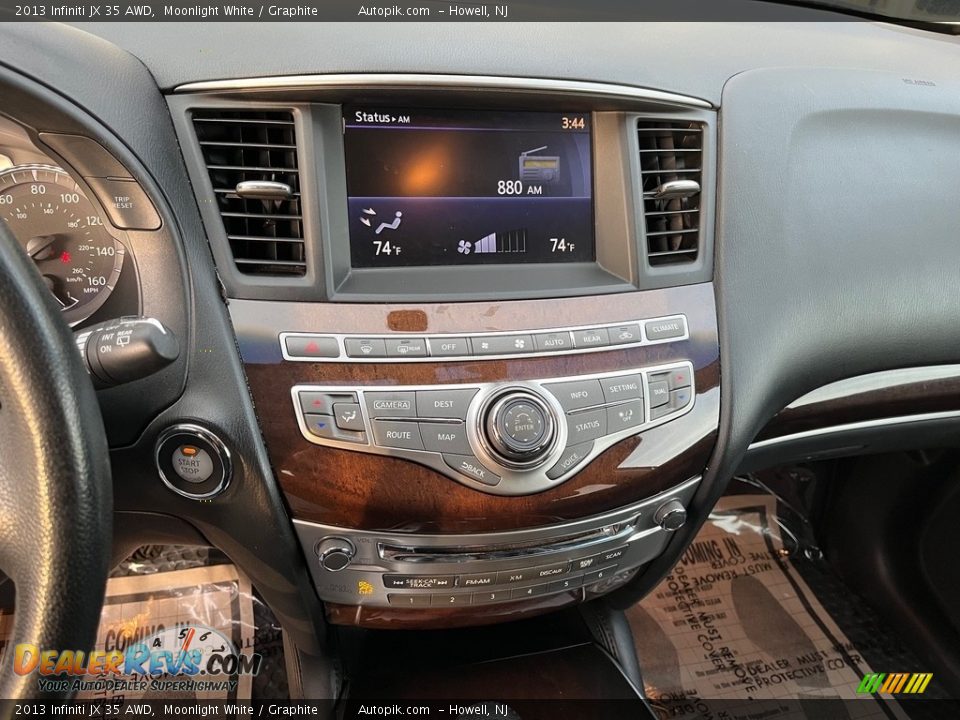 2013 Infiniti JX 35 AWD Moonlight White / Graphite Photo #23