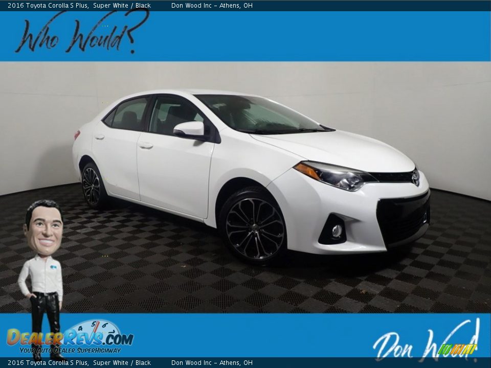 2016 Toyota Corolla S Plus Super White / Black Photo #1