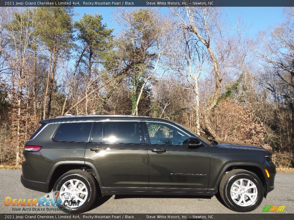 2021 Jeep Grand Cherokee L Limited 4x4 Rocky Mountain Pearl / Black Photo #5