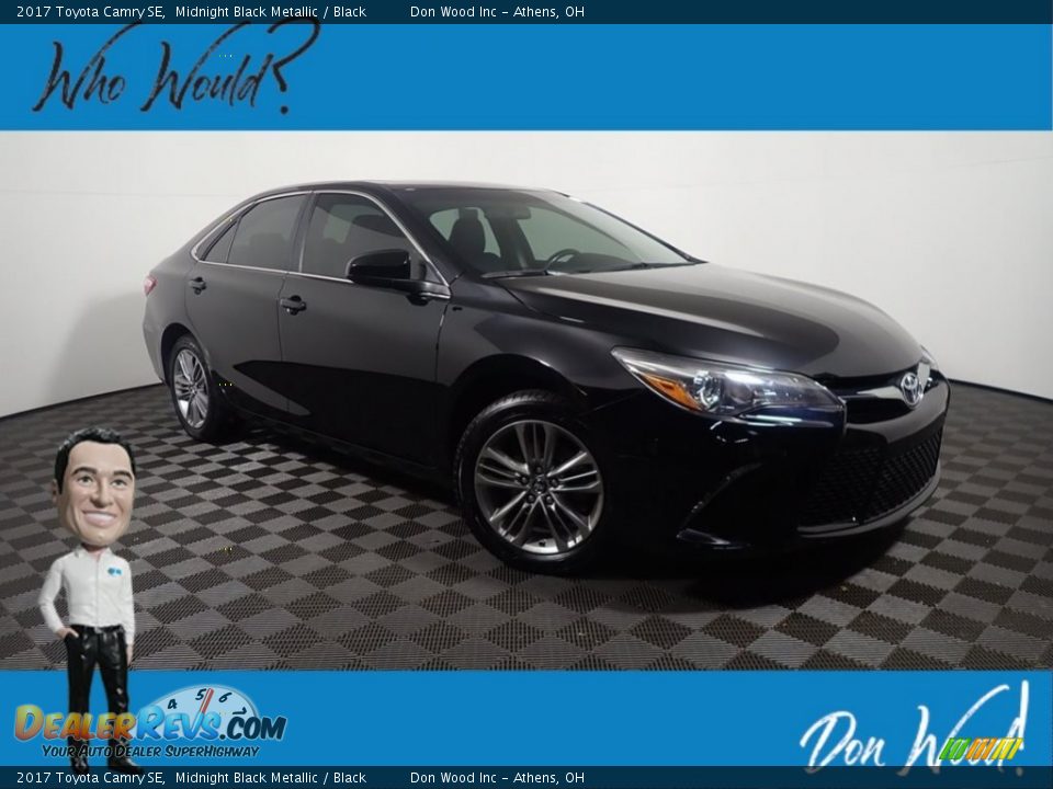 2017 Toyota Camry SE Midnight Black Metallic / Black Photo #1