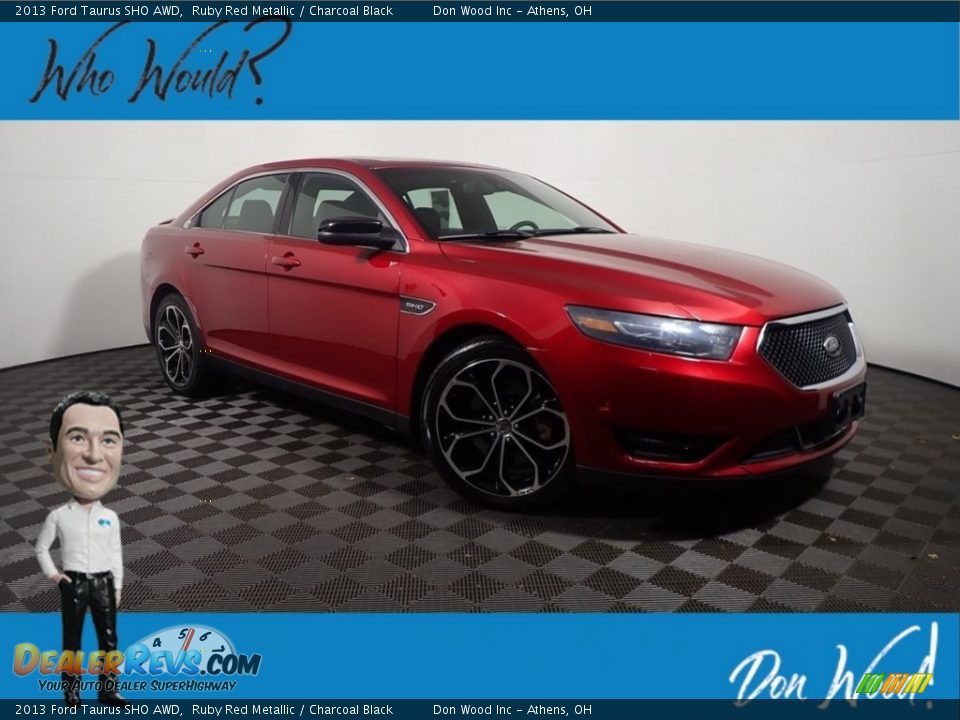 2013 Ford Taurus SHO AWD Ruby Red Metallic / Charcoal Black Photo #1