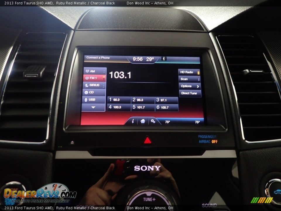 2013 Ford Taurus SHO AWD Ruby Red Metallic / Charcoal Black Photo #28