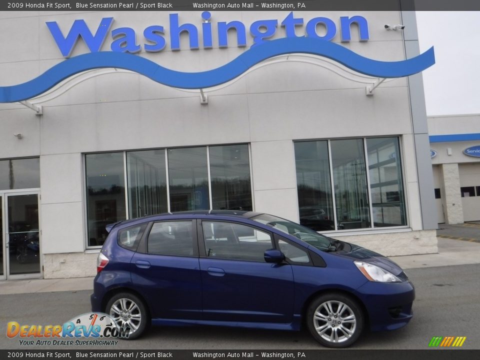 2009 Honda Fit Sport Blue Sensation Pearl / Sport Black Photo #2