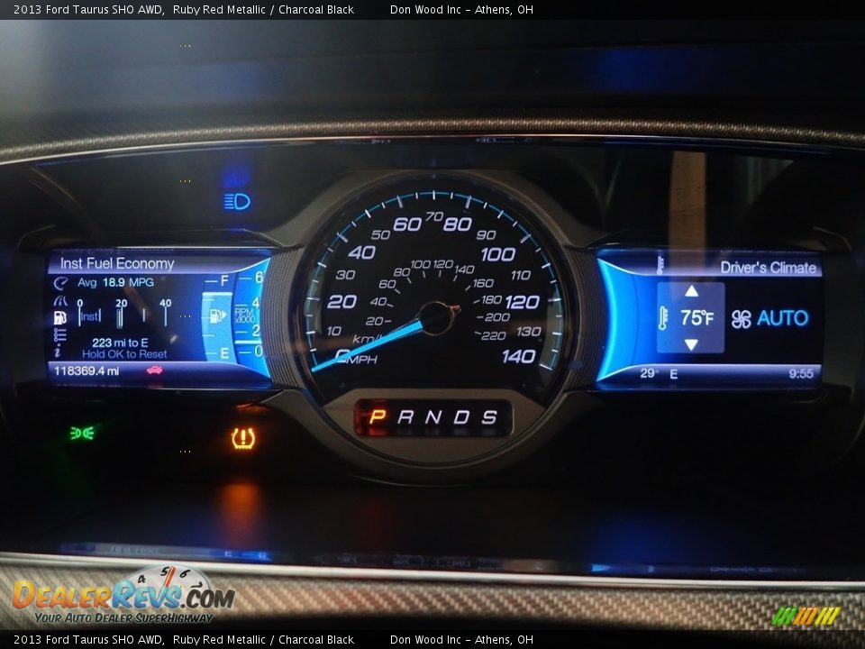 2013 Ford Taurus SHO AWD Ruby Red Metallic / Charcoal Black Photo #30