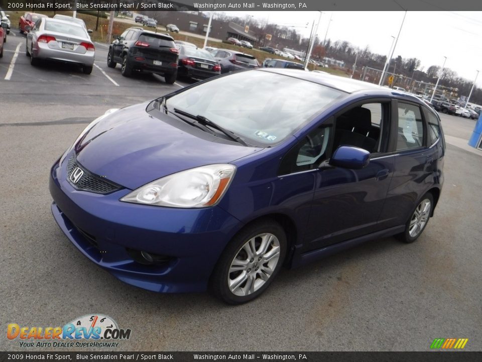 2009 Honda Fit Sport Blue Sensation Pearl / Sport Black Photo #5