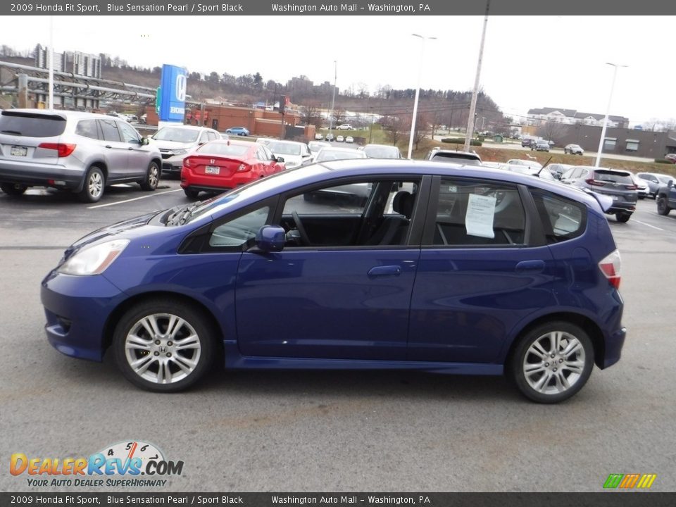 2009 Honda Fit Sport Blue Sensation Pearl / Sport Black Photo #6