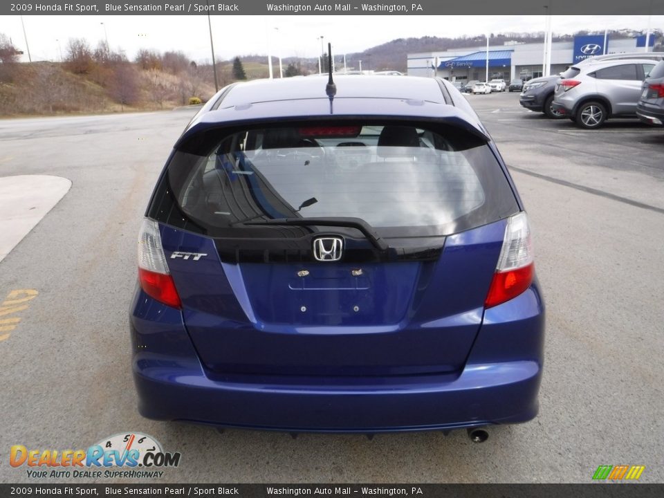 2009 Honda Fit Sport Blue Sensation Pearl / Sport Black Photo #9