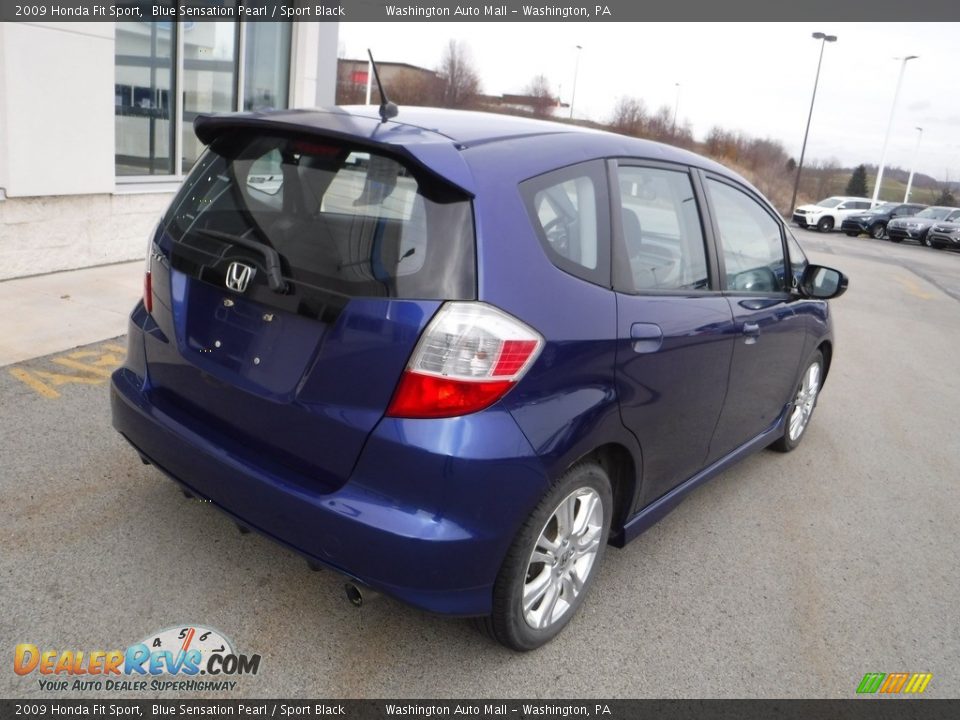 2009 Honda Fit Sport Blue Sensation Pearl / Sport Black Photo #10