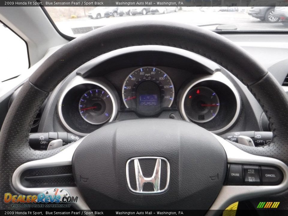 2009 Honda Fit Sport Blue Sensation Pearl / Sport Black Photo #16