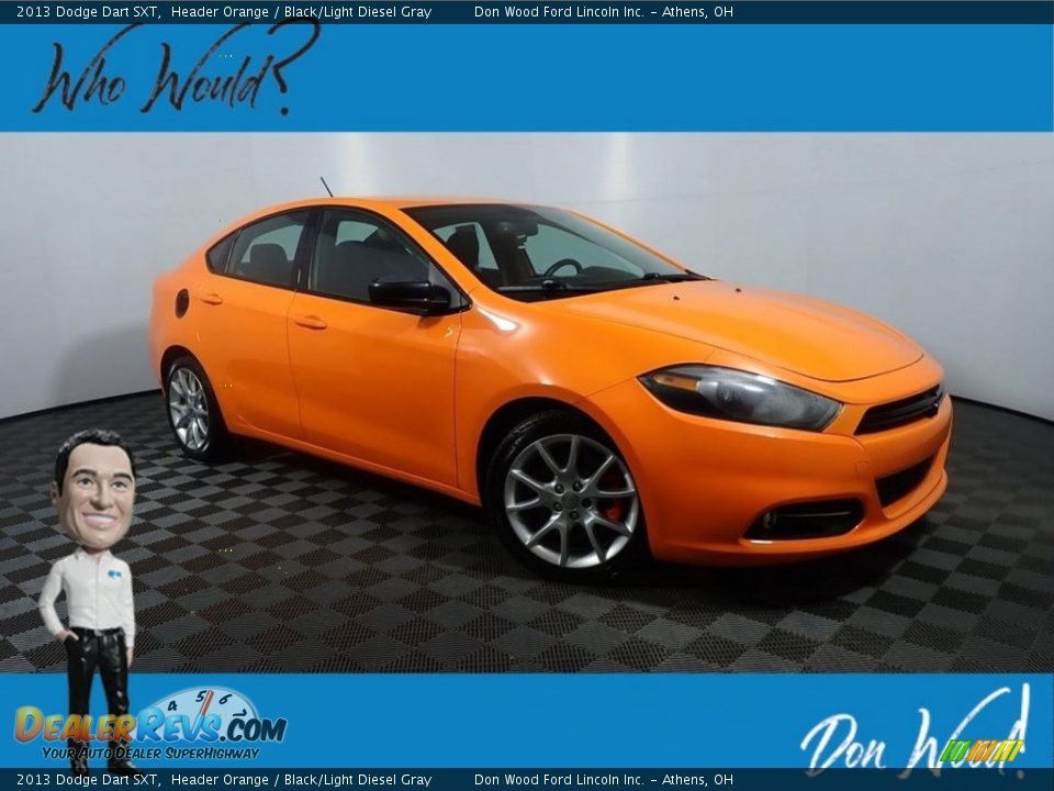 2013 Dodge Dart SXT Header Orange / Black/Light Diesel Gray Photo #1