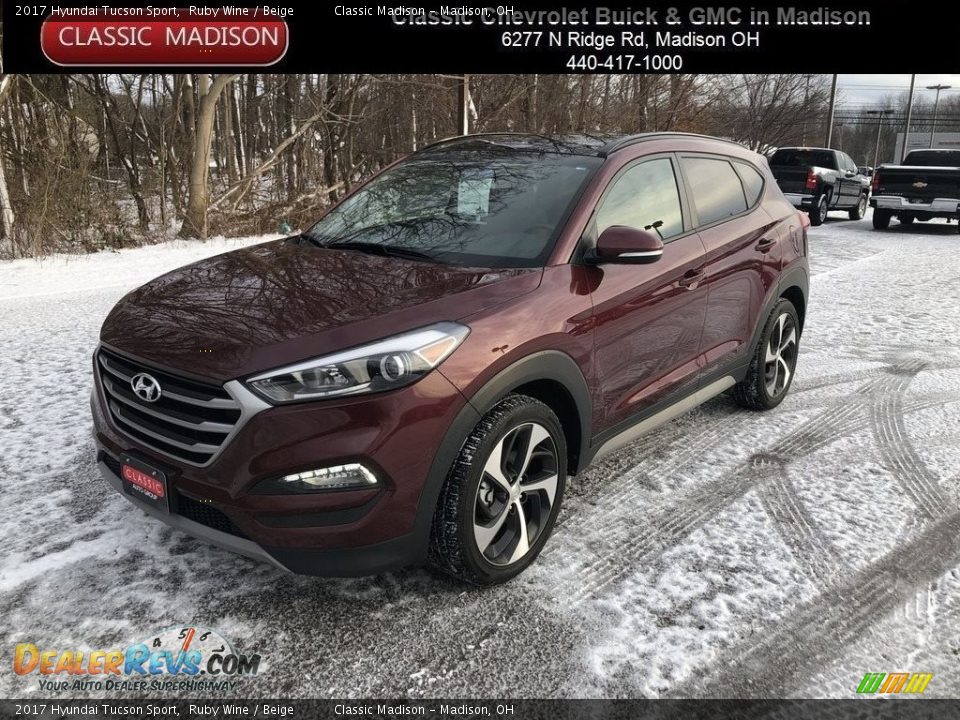 2017 Hyundai Tucson Sport Ruby Wine / Beige Photo #1