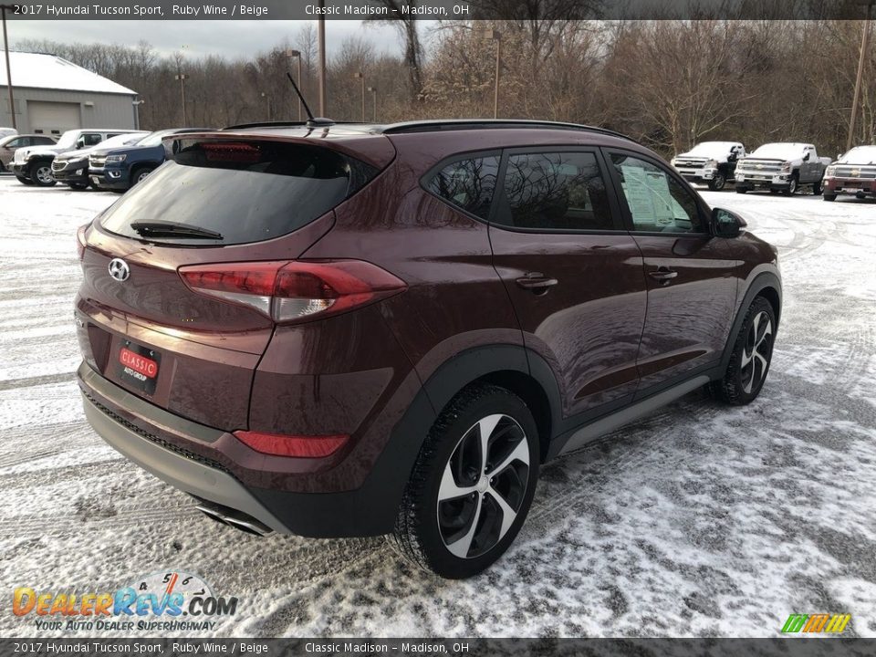 2017 Hyundai Tucson Sport Ruby Wine / Beige Photo #5