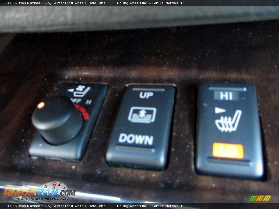 2010 Nissan Maxima 3.5 S Winter Frost White / Caffe Latte Photo #4