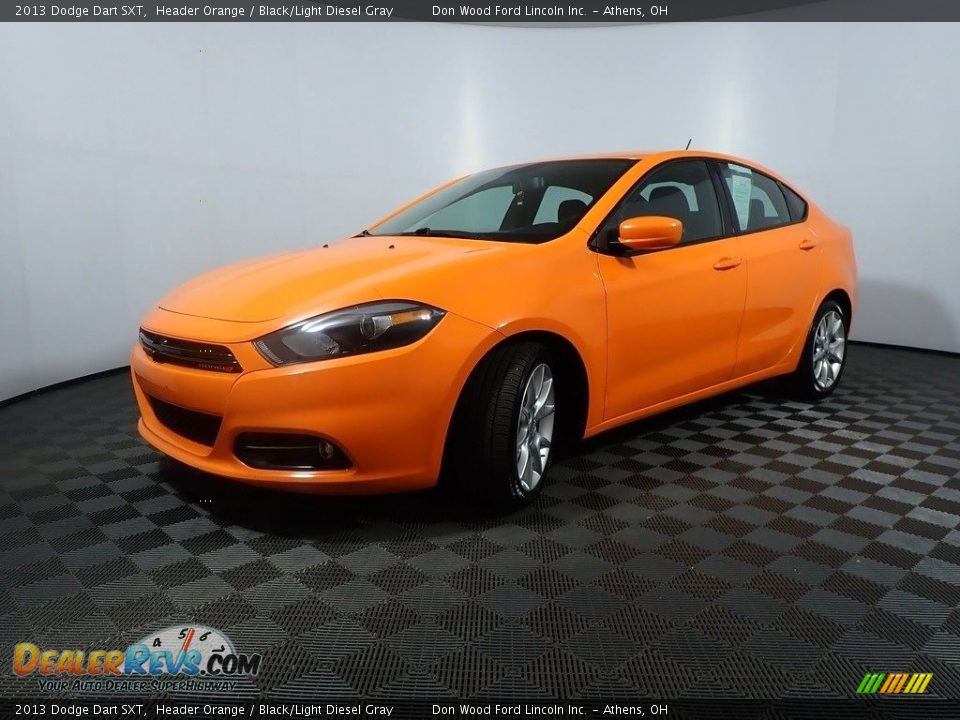 2013 Dodge Dart SXT Header Orange / Black/Light Diesel Gray Photo #7