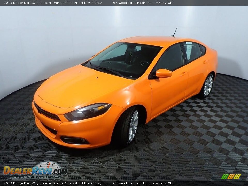 2013 Dodge Dart SXT Header Orange / Black/Light Diesel Gray Photo #8