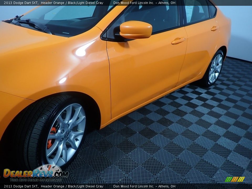 2013 Dodge Dart SXT Header Orange / Black/Light Diesel Gray Photo #9