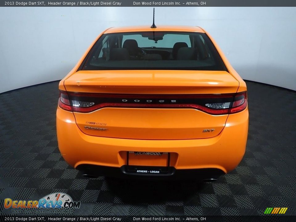 2013 Dodge Dart SXT Header Orange / Black/Light Diesel Gray Photo #12