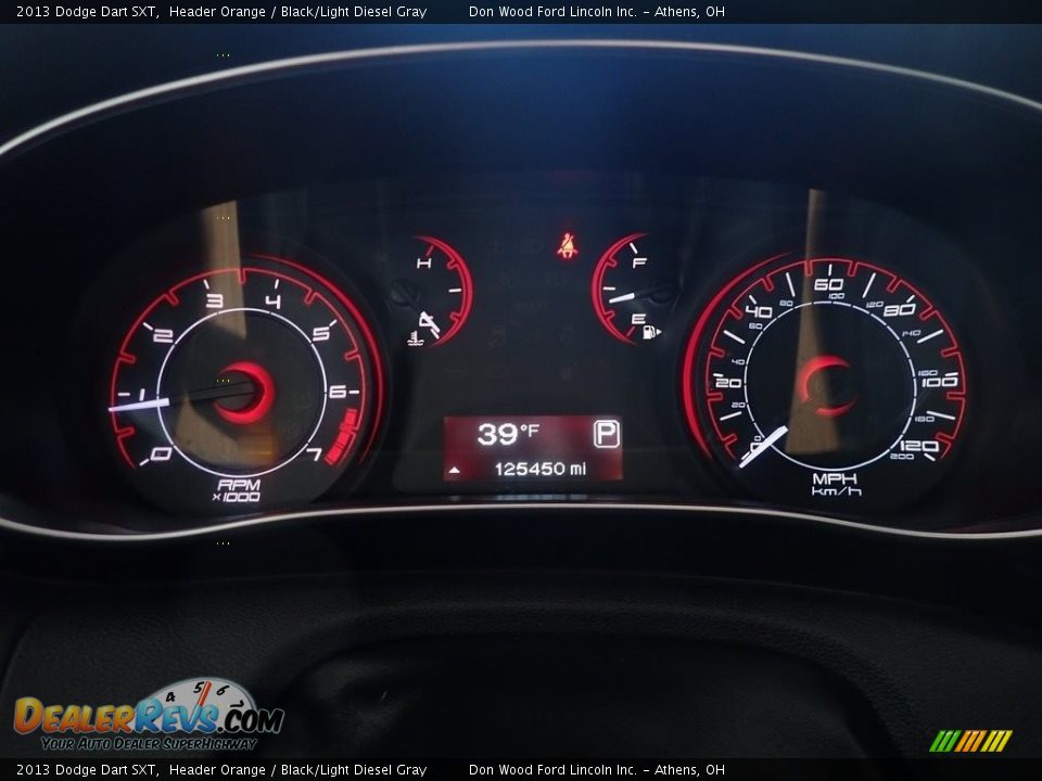2013 Dodge Dart SXT Header Orange / Black/Light Diesel Gray Photo #27