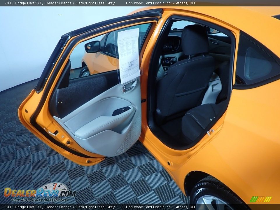 2013 Dodge Dart SXT Header Orange / Black/Light Diesel Gray Photo #33