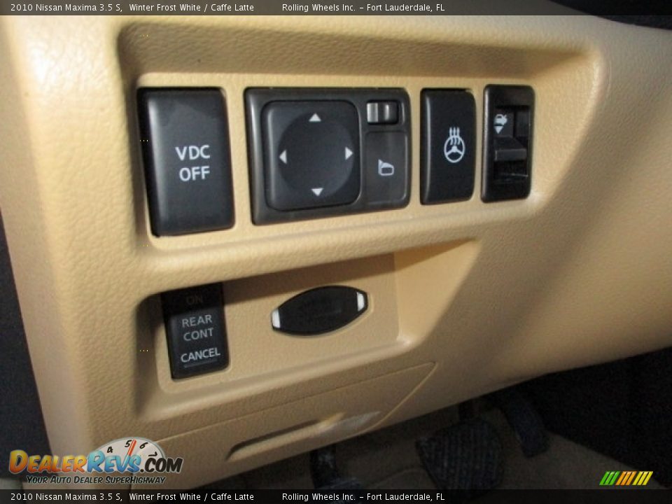 2010 Nissan Maxima 3.5 S Winter Frost White / Caffe Latte Photo #34