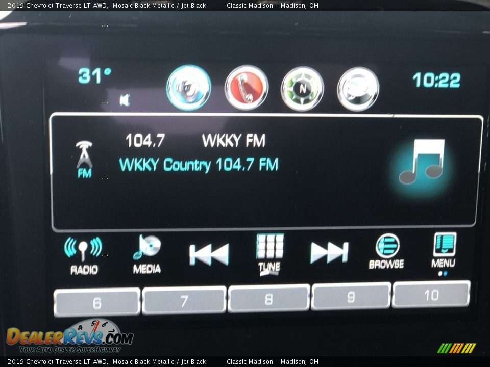 2019 Chevrolet Traverse LT AWD Mosaic Black Metallic / Jet Black Photo #12