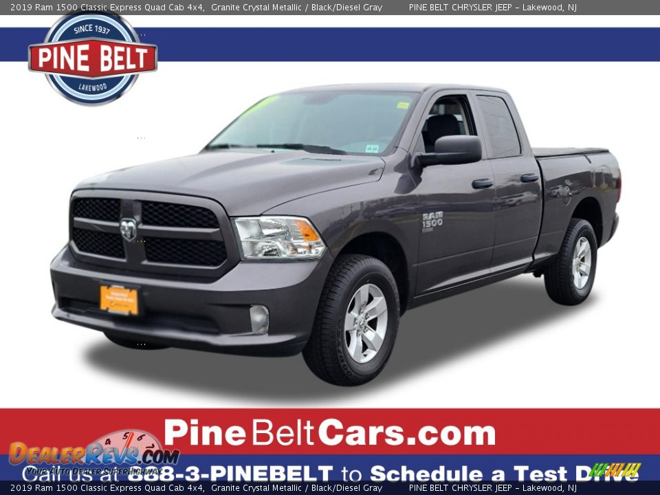 2019 Ram 1500 Classic Express Quad Cab 4x4 Granite Crystal Metallic / Black/Diesel Gray Photo #1