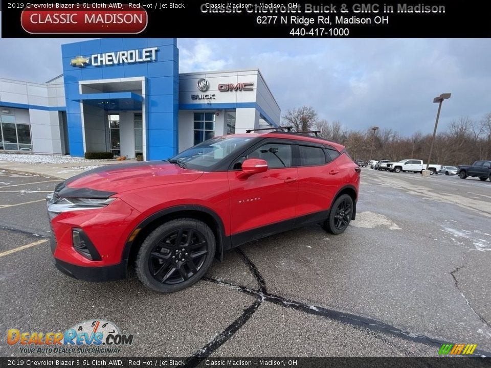 2019 Chevrolet Blazer 3.6L Cloth AWD Red Hot / Jet Black Photo #1