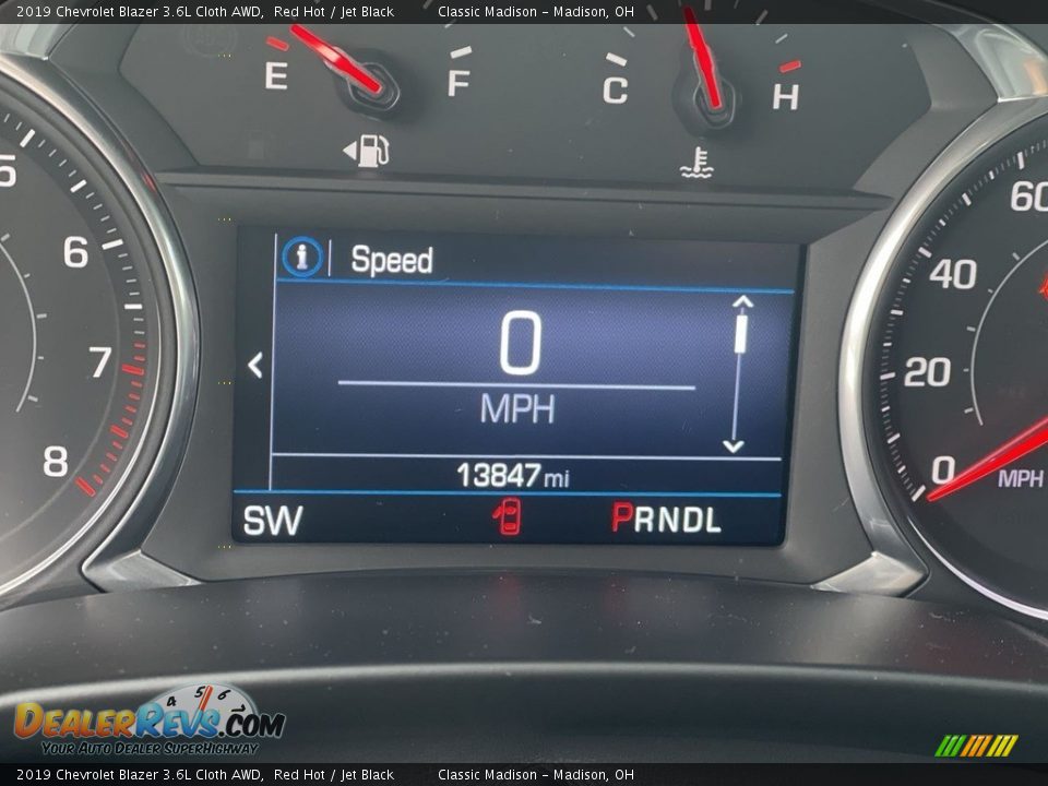 2019 Chevrolet Blazer 3.6L Cloth AWD Red Hot / Jet Black Photo #11