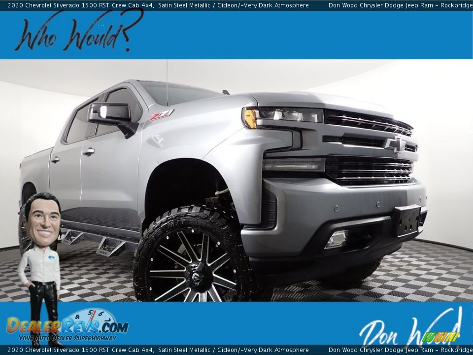 2020 Chevrolet Silverado 1500 RST Crew Cab 4x4 Satin Steel Metallic / Gideon/­Very Dark Atmosphere Photo #1