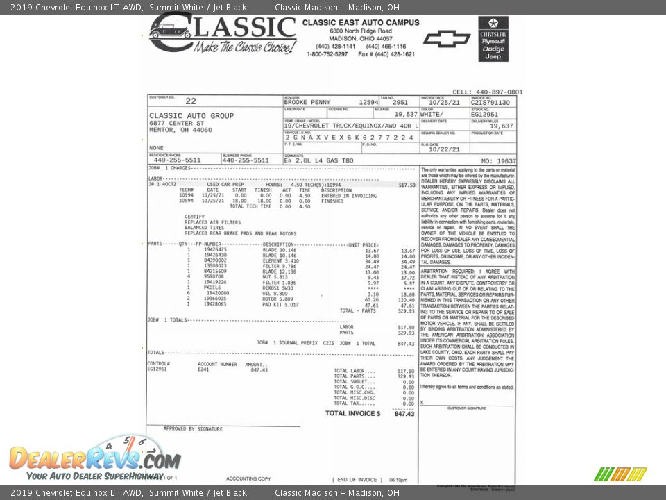 2019 Chevrolet Equinox LT AWD Summit White / Jet Black Photo #2