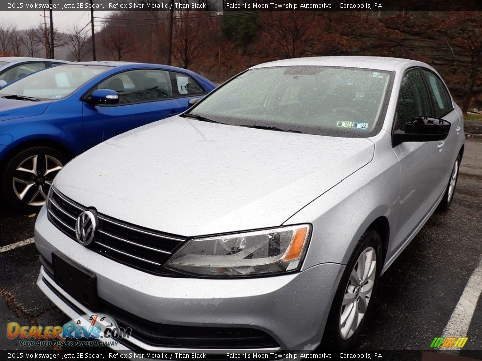 2015 Volkswagen Jetta SE Sedan Reflex Silver Metallic / Titan Black Photo #1