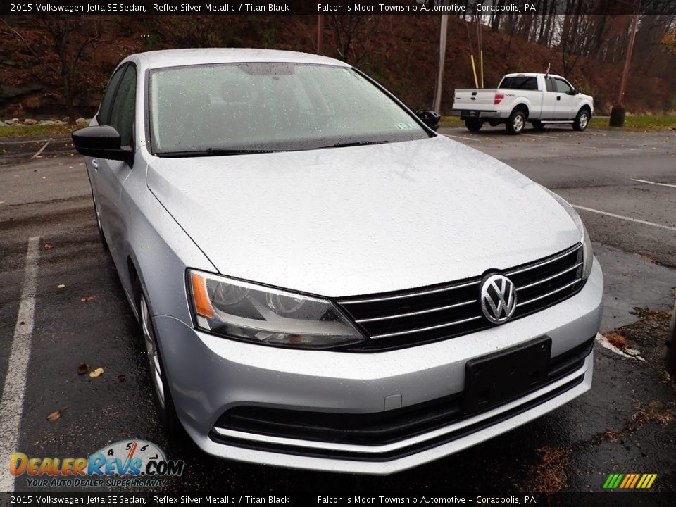 2015 Volkswagen Jetta SE Sedan Reflex Silver Metallic / Titan Black Photo #2